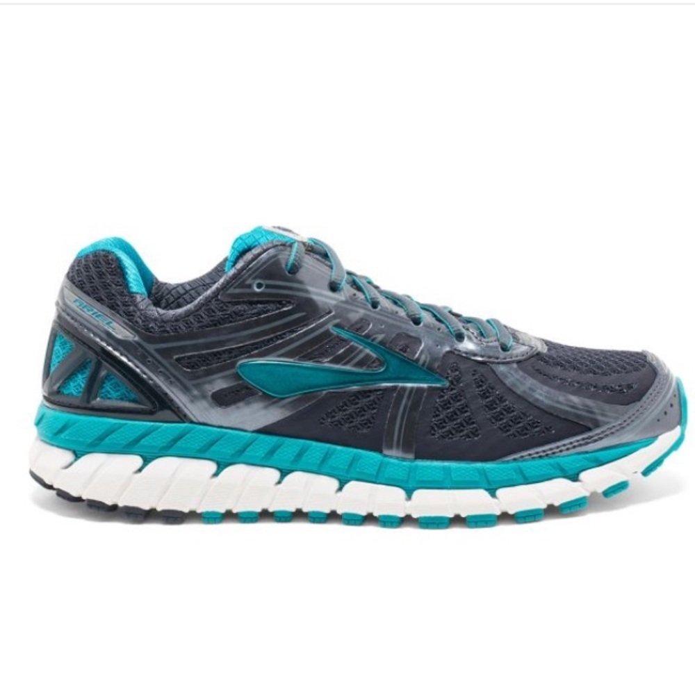 Brooks Women's Navy and Teal Running Shoes